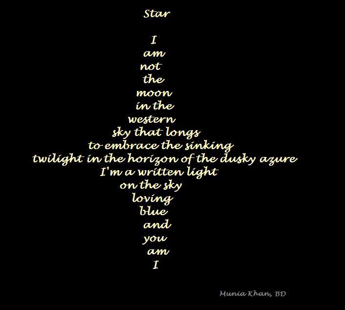 Star Concrete Poem 116